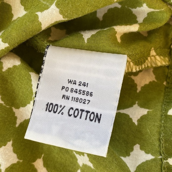 Boden 3/4 sleeve Green Dot tie front top - Picture 7 of 10